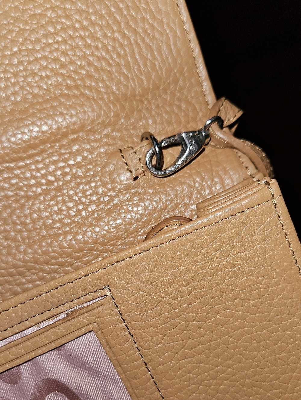 Brighton Pebbled Leather Crossbody With Beautiful Detailed Leather Flowers. - Picture 16 of 16